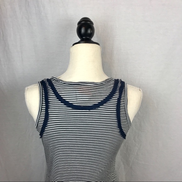 EUC Navy/White Striped Dual-Layer Tank - Picture 2 of 6